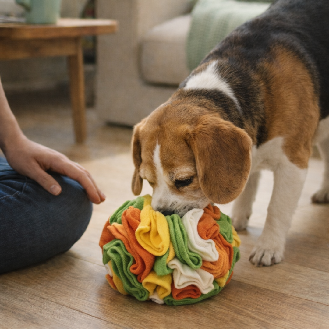 Interaktywna Piłka Węchowa – Stymuluje Nos i Uspokaja Psa