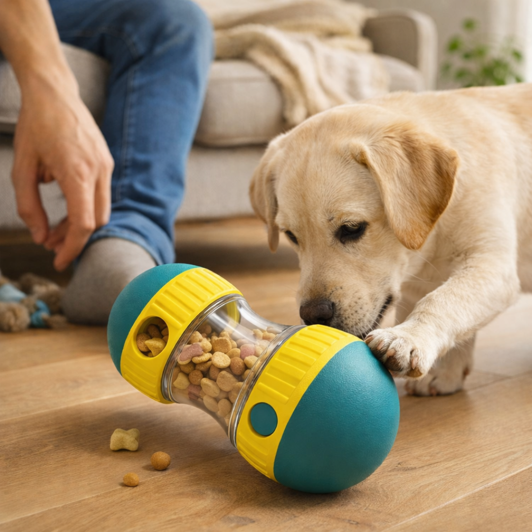 Interaktywna Zabawka-Toczek na Przysmaki – Spowalnia Jedzenie i Nudę