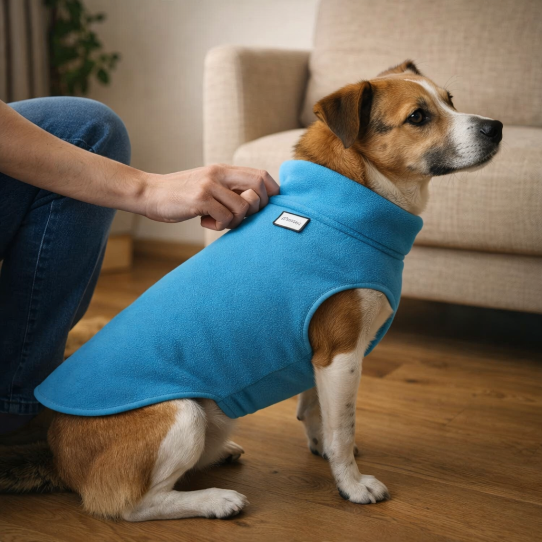 Dwustronna Kurtka Polarowa dla Psa – 2 Wzory, Ciepło, Zakładanie w 10 sek.