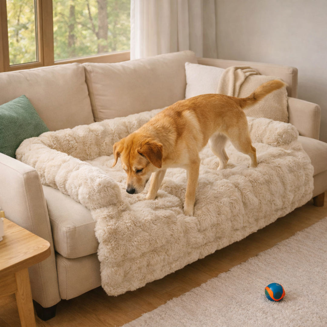 Pluszowa Mata na Kanapę dla Psa – Pralna, Antypoślizgowa, 4 Kolory