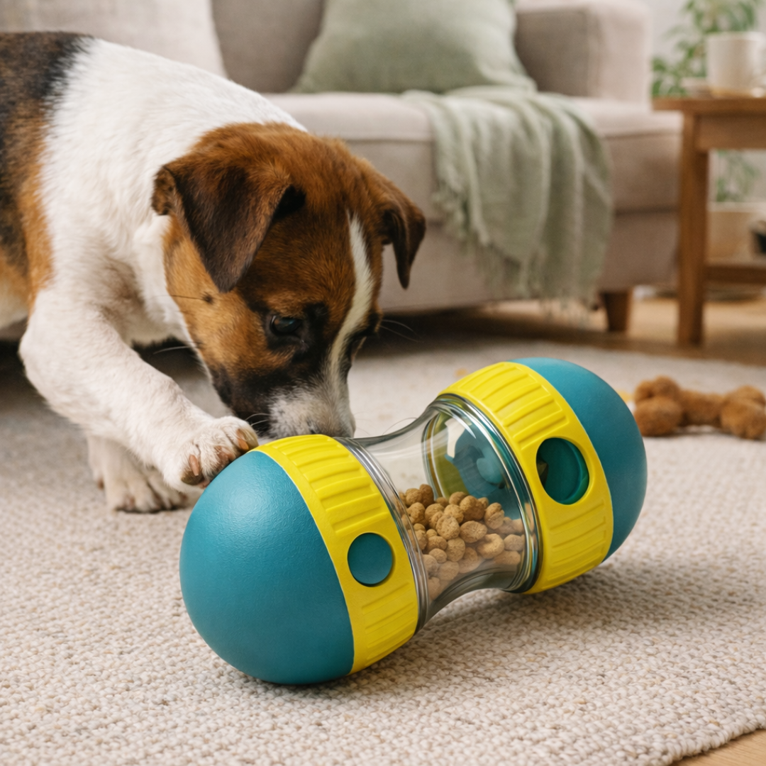 Interaktywna Zabawka-Toczek na Przysmaki – Spowalnia Jedzenie i Nudę