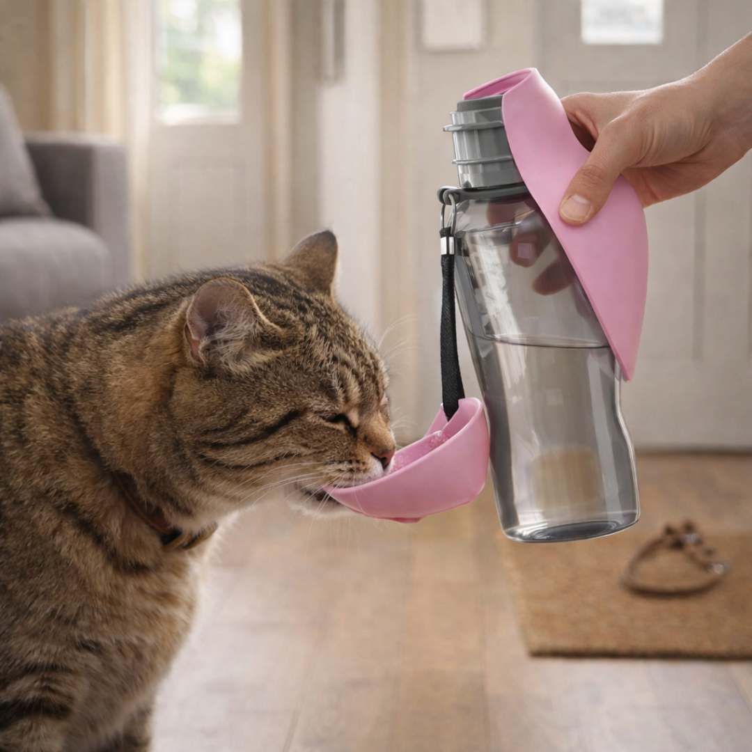 Butelka Turystyczna z Miską 2w1 – 800ml, Szczelna, na Spacery i Trasy