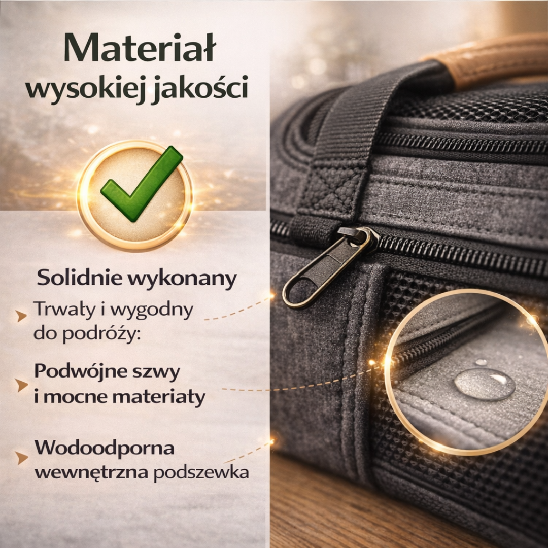 Składana Torba Podróżna dla Psa i Kota – Lekka, Wentylowana, do 6 kg