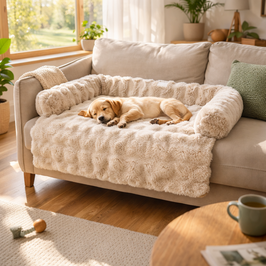 Pluszowa Mata na Kanapę dla Psa – Pralna, Antypoślizgowa, 4 Kolory
