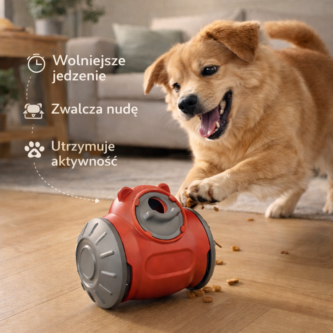 Miś-Robot Dozownik Karmy – Bawi i Karmi Psa lub Kota Bez Twojego Udziału