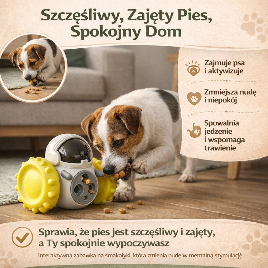 Interaktywny Dozownik Smakołyków dla Psa i Kota – IQ Toy PlayPals™