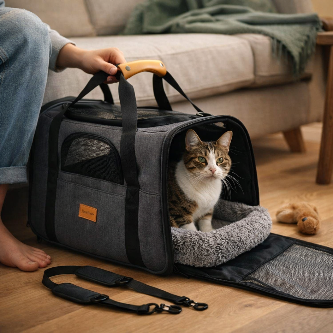 Składana Torba Podróżna dla Psa i Kota – Lekka, Wentylowana, do 6 kg
