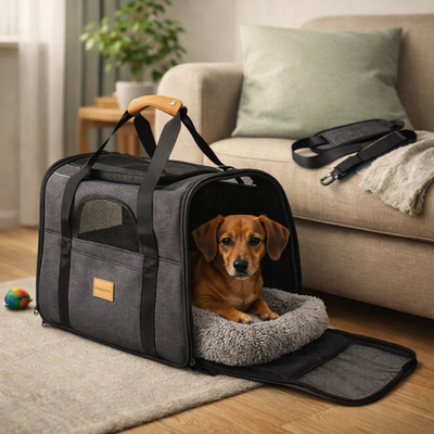Składana Torba Podróżna dla Psa i Kota – Lekka, Wentylowana, do 6 kg